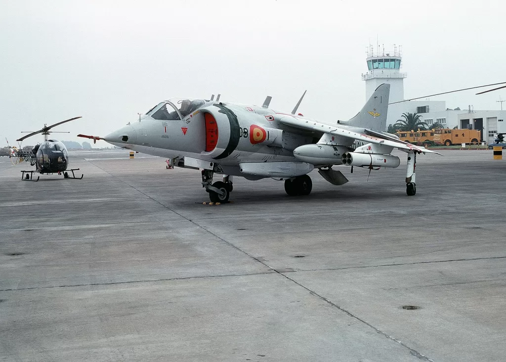 A Hawker Siddeley Harrier in service with Spain