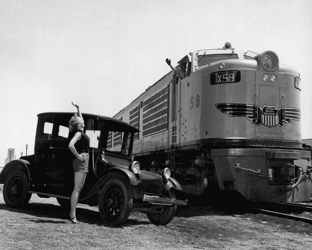A Union Pacific Gas Turbine Locomotive in 1953 