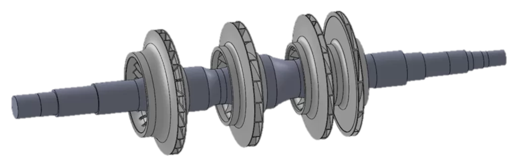 Fig. 1 - 4 Stage Compressor Rotor
