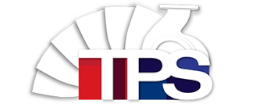 Logo featuring the word "TIPS" in bold letters, with a red and blue color scheme and a stylized industrial design element behind it.