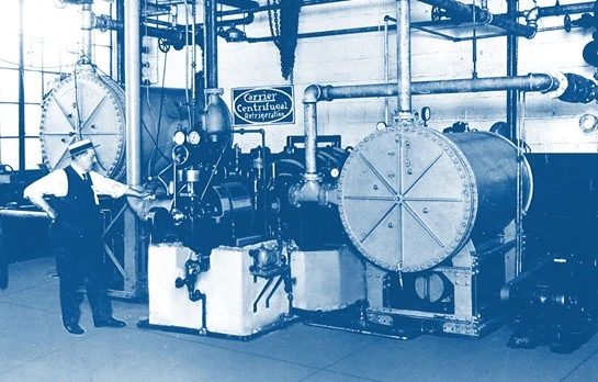 The famed picture of the Carrier Centrifugal Chiller