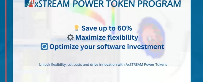 Image of the AxSTREAM software platform and information about its power token licensing program