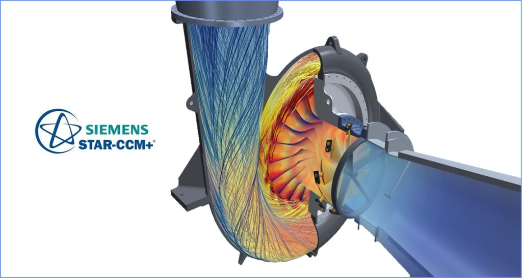 Image of a turbomachine analysis in Siemens STAR-CCM+