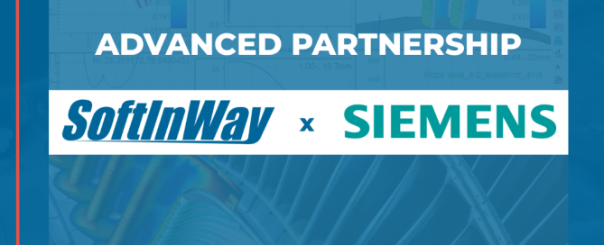 SoftInWay and Siemens partnership announcement showing two software products, AxSTREAM on top and STAR-CCM+ on the bottom