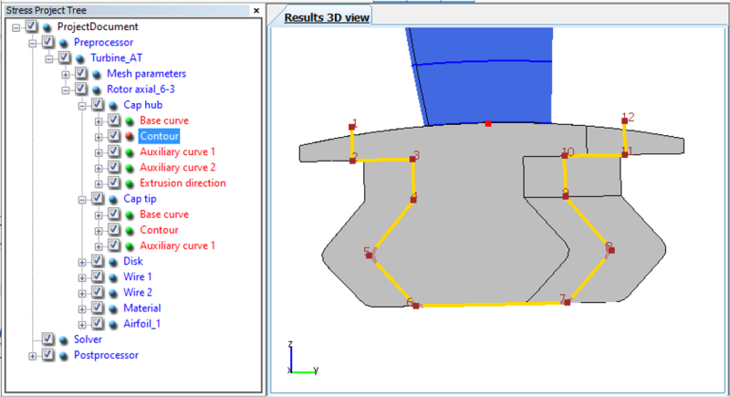 Image of an axial cap hub in AxSTREAM