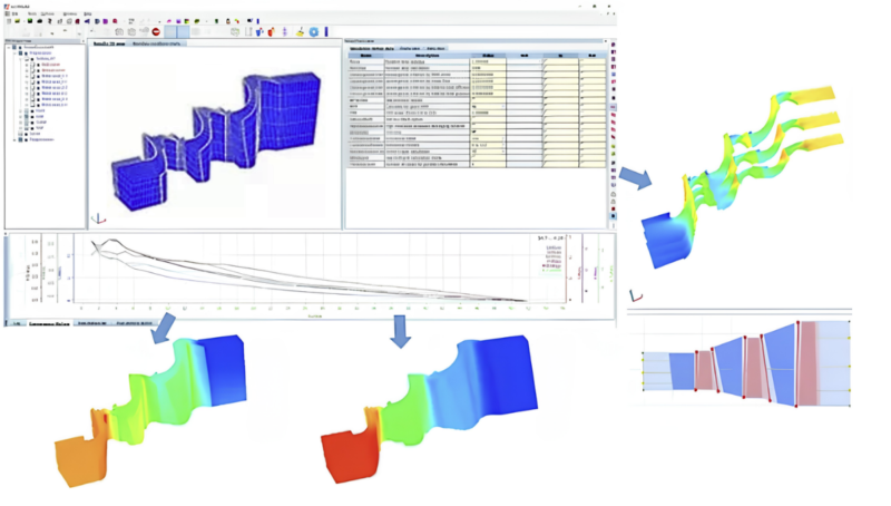 Image of CFD simulations Anna did with AxSTREAM while working as an engineer at SoftInWay