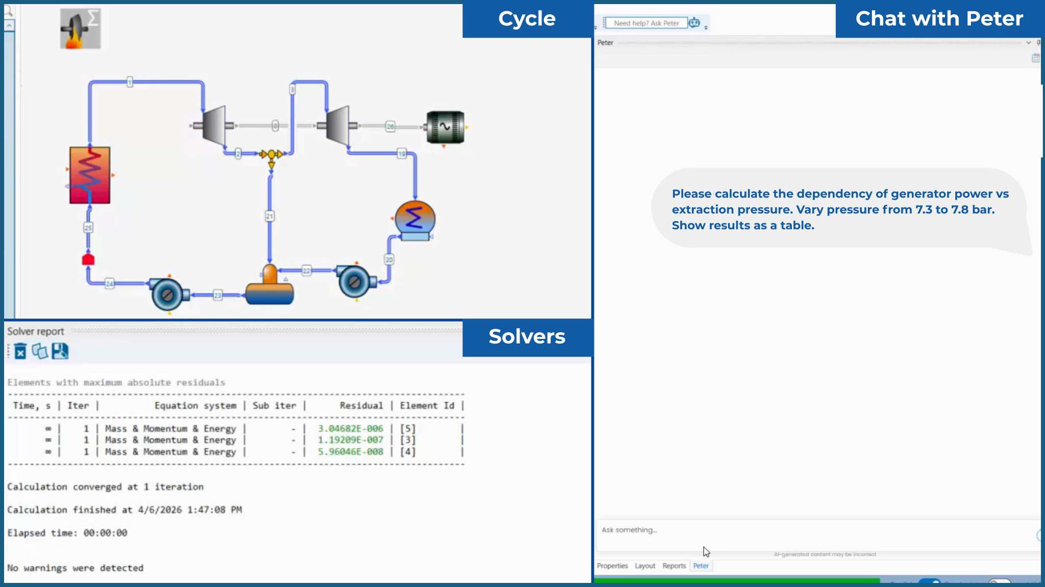 Peter in AxSTREAM System Simulation doing assisted cycle design Peter in AxSTREAM System Simulation doing assisted cycle design