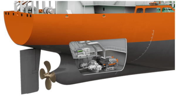 Image of a integrated low-carbon marine powertrain