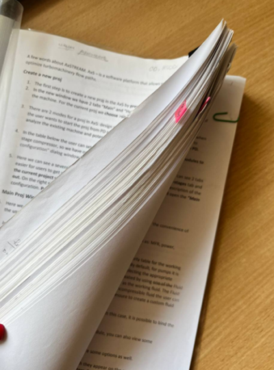 Image of Vladislava Ivaschenko's 100-page training manual she made when working at SoftInWay