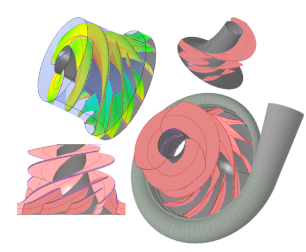 Image of integral pump impeller built in AxSTREAM by Vladislava Ivaschenko