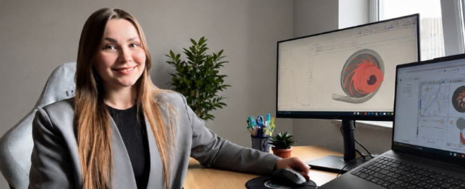 Image of Vladislava Ivaschenko working at SoftInWay as an Engineer in her home office